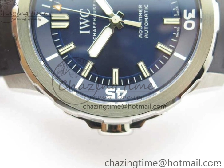 MIROTIME 0713 RelaxedFit Aquatimer Automatic IW329004 V6F 1:1 Best Edition Blue Dial on Rubber Strap MIYOTA 7095